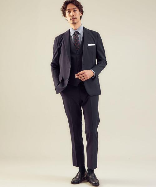 WORK TRIP OUTFITS GREEN LABEL RELAXING(ワークトリップアウトフィッツグリーンレーベル リラクシング)の「WTO TWPUサージ無地マジコンスリム スーツパンツ -ウォッシャブル・防シワ・ストレッチ- **(スーツパンツ・メンズ・ネイビー/ダークグレー/ブラック・S/76/XXS/70/L/84/M/80/XL/88/XS/72)」の19枚目の写真