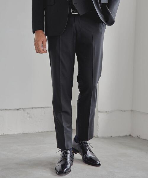 WORK TRIP OUTFITS GREEN LABEL RELAXING(ワークトリップアウトフィッツグリーンレーベル リラクシング)の「WTO TWPUサージ無地マジコンスリム スーツパンツ -ウォッシャブル・防シワ・ストレッチ- **(スーツパンツ・メンズ・ネイビー/ダークグレー/ブラック・S/76/XXS/70/L/84/M/80/XL/88/XS/72)」の2枚目の写真