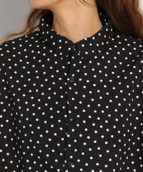 ichi(イチ)の「【ichi(イチ)】ランダムドットシャツ(シャツ/ブラウス・レディース・ブラック/カーキ・FREE)」の15枚目の写真