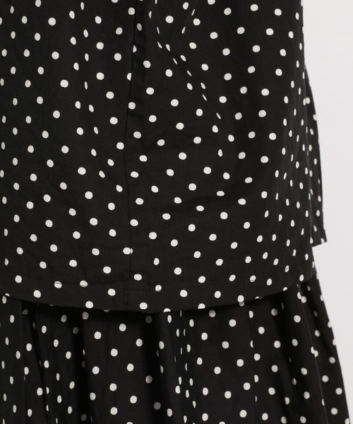 ichi(イチ)の「【ichi(イチ)】ランダムドットシャツ(シャツ/ブラウス・レディース・ブラック/カーキ・FREE)」の8枚目の写真