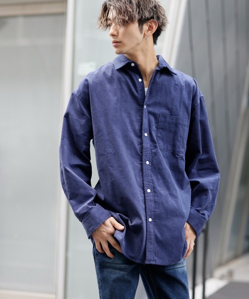 ADMIX/ATELIER SAB MEN(アドミックスアトリエサブメン)の「【no sweat.×ADMIX/ATELIER SAB MEN】コラボ 細コーデュロイ レギュラーカラー シャツ(シャツ/ブラウス・メンズ・ブラック/ネイビー/ブラウン/オフホワイト/グリーン・48/50/52)」の5枚目の写真