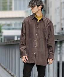【no sweat.×ADMIX/ATELIER SAB MEN】コラボ 細コーデュロイ レギュラーカラー シャツ