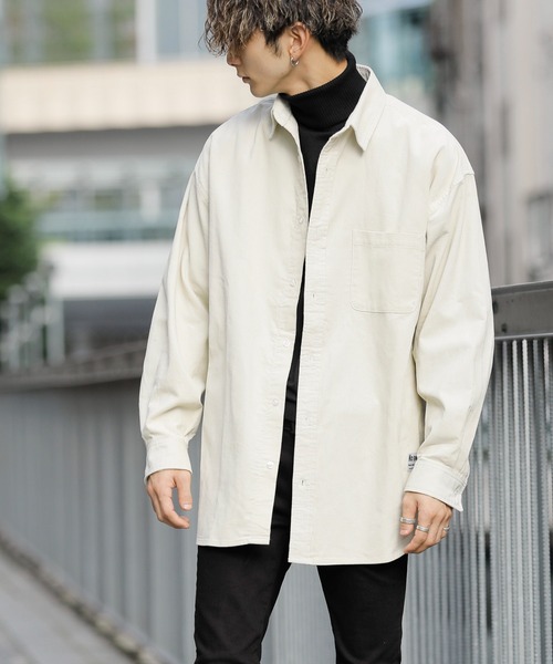ADMIX/ATELIER SAB MEN(アドミックスアトリエサブメン)の「【no sweat.×ADMIX/ATELIER SAB MEN】コラボ 細コーデュロイ レギュラーカラー シャツ(シャツ/ブラウス・メンズ・ブラック/ネイビー/ブラウン/オフホワイト/グリーン・48/50/52)」の2枚目の写真
