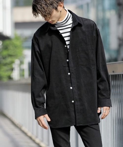 ADMIX/ATELIER SAB MEN(アドミックスアトリエサブメン)の「【no sweat.×ADMIX/ATELIER SAB MEN】コラボ 細コーデュロイ レギュラーカラー シャツ(シャツ/ブラウス・メンズ・ブラック/ネイビー/ブラウン/オフホワイト/グリーン・48/50/52)」の3枚目の写真