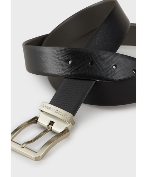 EMPORIO ARMANI（エンポリオアルマーニ）の「【エンポリオ アルマーニ】EMPORIO ARMANI スクエアバックルベルト（ベルト・メンズ・ブラック×ブルー/ブラック・FREE）」の15枚目の写真