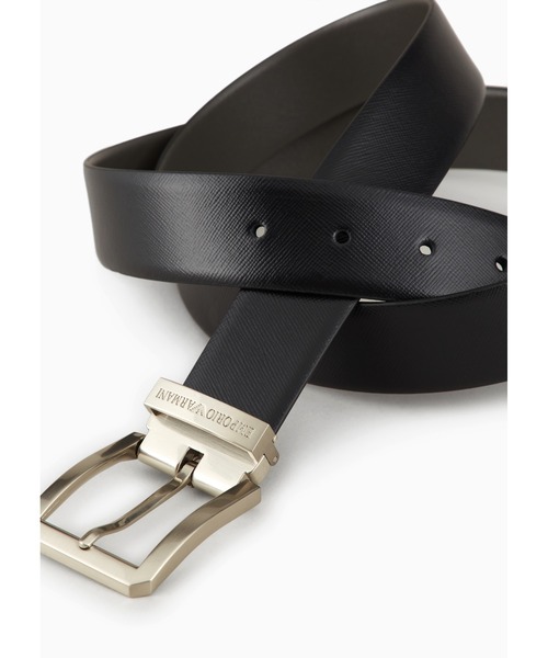 EMPORIO ARMANI（エンポリオアルマーニ）の「【エンポリオ アルマーニ】EMPORIO ARMANI スクエアバックルベルト（ベルト・メンズ・ブラック×ブルー/ブラック・FREE）」の17枚目の写真