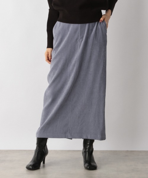 LOWRYS FARM（ローリーズファーム）の「ベロアライクタイトスカート　215991（スカート・レディース・パープル/グリーン/アイボリー/グレー・MEDIUM/LARGE）」の7枚目の写真