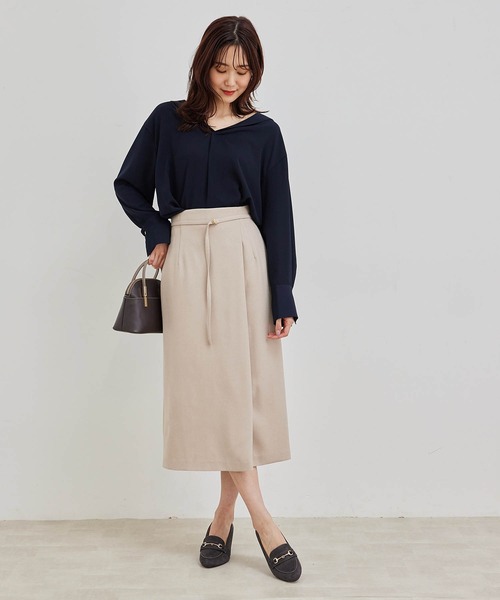 ROPE' PICNIC(ロペピクニック)の「ラップスカート(スカート・レディース・ブラック/ベージュ/オフホワイト/グレー系その他/ホワイト系その他5・40/38/36)」の22枚目の写真
