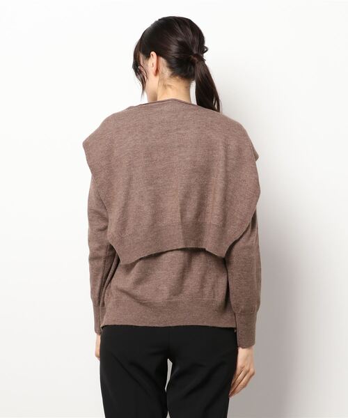 Samansa Mos2（サマンサ モスモス）の「着回しセットニットケープ＆カーディガン（アンサンブル・レディース・ブラック/ブルー/モカ・ﾌﾘ-）」の7枚目の写真