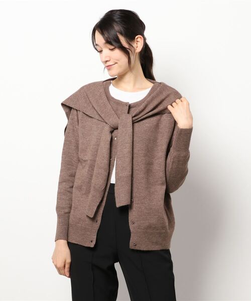 Samansa Mos2（サマンサ モスモス）の「着回しセットニットケープ＆カーディガン（アンサンブル・レディース・ブラック/ブルー/モカ・ﾌﾘ-）」の8枚目の写真