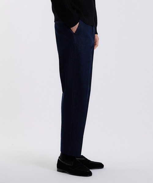 ESTNATION（エストネーション）の「ESTNATION / デニムスラックスパンツ（スラックス・メンズ・ネイビー・MEDIUM/SMALL/LARGE/X-LARGE）」の2枚目の写真
