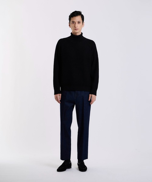 ESTNATION（エストネーション）の「ESTNATION / デニムスラックスパンツ（スラックス・メンズ・ネイビー・MEDIUM/SMALL/LARGE/X-LARGE）」の4枚目の写真