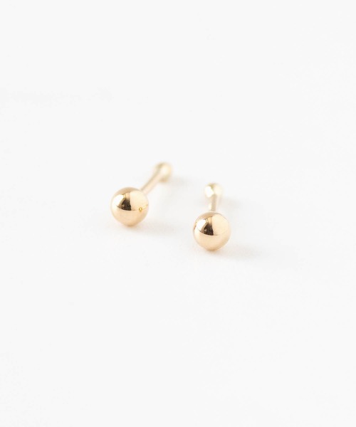 JUICY ROCK（ジューシーロック）の「K18YG ボールキャッチレスピアス（ピアス（両耳用）・レディース・ゴールド・ONE SIZE）」の3枚目の写真