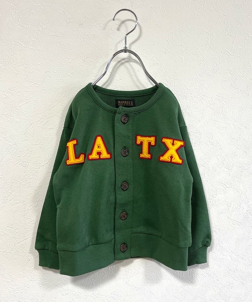 BIG FIELD（ビッグフィールド）の「裏毛カーディガン（80～150cm）（カーディガン/ボレロ・キッズ・オフホワイト/レッド/カーキ・80/90/95/100/110/120/130/140/150）」の2枚目の写真