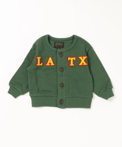 BIG FIELD（ビッグフィールド）の「裏毛カーディガン（80～150cm）（カーディガン/ボレロ・キッズ・オフホワイト/レッド/カーキ・80/90/95/100/110/120/130/140/150）」の7枚目の写真