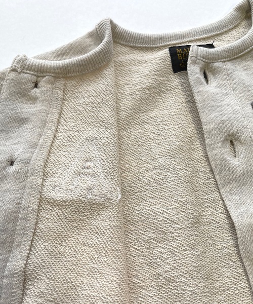 BIG FIELD（ビッグフィールド）の「裏毛カーディガン（80～150cm）（カーディガン/ボレロ・キッズ・オフホワイト/レッド/カーキ・80/90/95/100/110/120/130/140/150）」の9枚目の写真