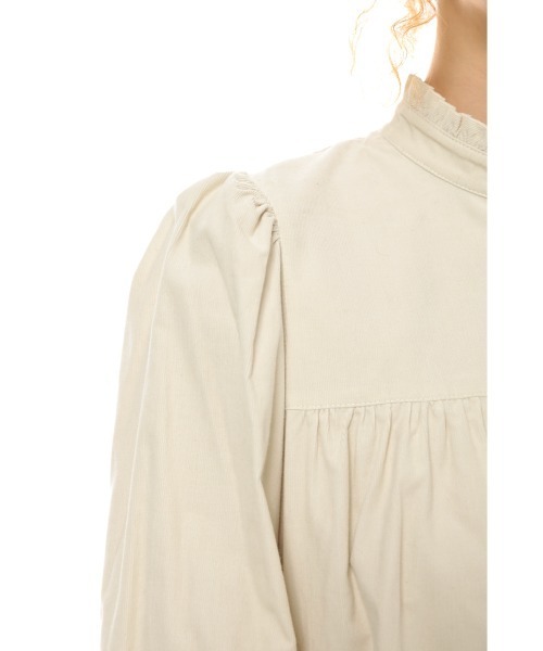 SLY（スライ）の「VOLUME FRILL OP ボリューム フリル ワンピース（ワンピース・レディース・アイボリー/ブラック・1/2）」の9枚目の写真