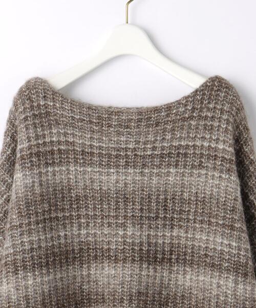 BRACTMENT（ブラクトメント）の「＜BRACTMENT(ブラクトメント)＞BM UNDYED ALP/CO カスリ プルオーバー（ニット/セーター・レディース・ライトグレー/モカ・FREE）」の3枚目の写真