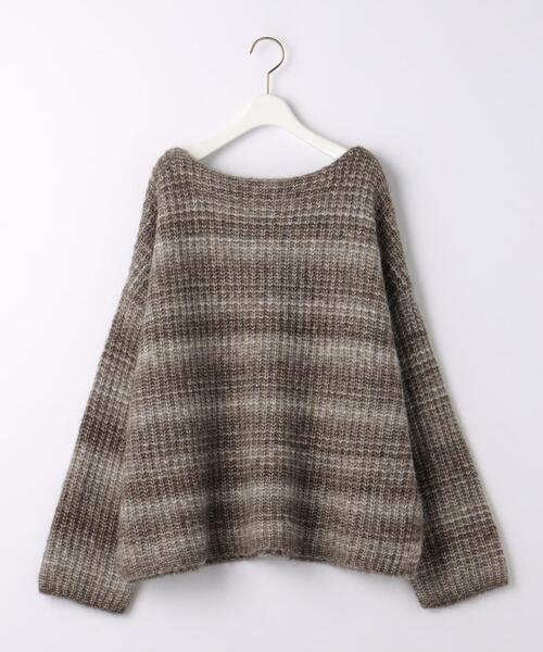 BRACTMENT（ブラクトメント）の「＜BRACTMENT(ブラクトメント)＞BM UNDYED ALP/CO カスリ プルオーバー（ニット/セーター・レディース・ライトグレー/モカ・FREE）」の5枚目の写真