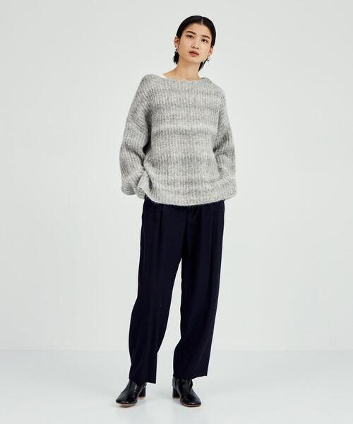 BRACTMENT（ブラクトメント）の「＜BRACTMENT(ブラクトメント)＞BM UNDYED ALP/CO カスリ プルオーバー（ニット/セーター・レディース・ライトグレー/モカ・FREE）」の14枚目の写真