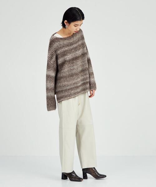 BRACTMENT（ブラクトメント）の「＜BRACTMENT(ブラクトメント)＞BM UNDYED ALP/CO カスリ プルオーバー（ニット/セーター・レディース・ライトグレー/モカ・FREE）」の16枚目の写真