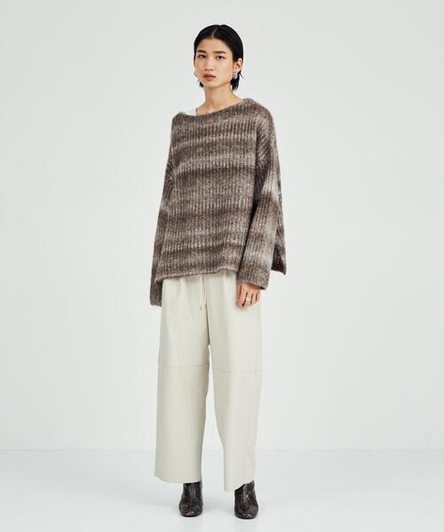 BRACTMENT（ブラクトメント）の「＜BRACTMENT(ブラクトメント)＞BM UNDYED ALP/CO カスリ プルオーバー（ニット/セーター・レディース・ライトグレー/モカ・FREE）」の17枚目の写真