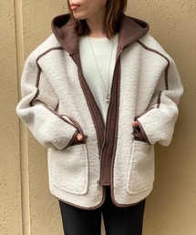 【ZOZOTOWN限定】ボアフード付きブルゾン