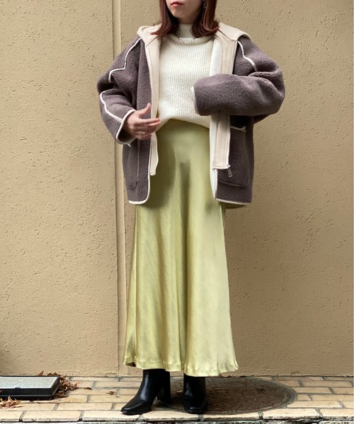 RIVE DROITE（リヴドロワ）の「【ZOZOTOWN限定】ボアフード付きブルゾン（ブルゾン・レディース・ブラウン/アイボリー・FREE）」の14枚目の写真