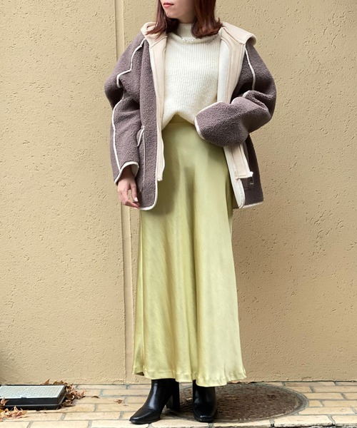 RIVE DROITE（リヴドロワ）の「【ZOZOTOWN限定】ボアフード付きブルゾン（ブルゾン・レディース・ブラウン/アイボリー・FREE）」の17枚目の写真