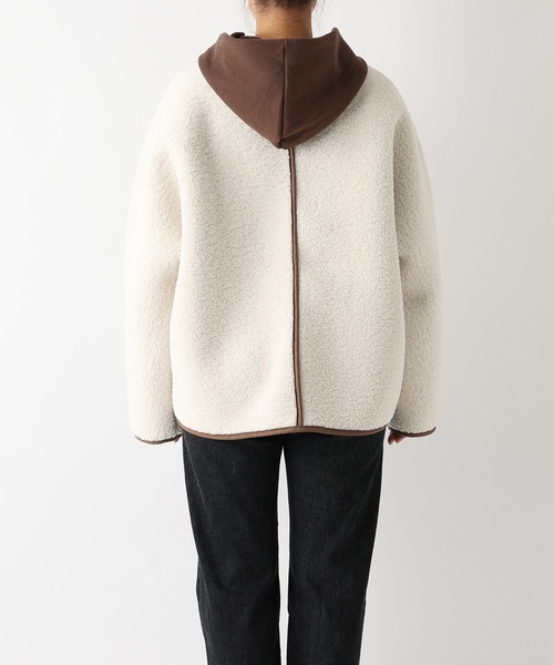 RIVE DROITE（リヴドロワ）の「【ZOZOTOWN限定】ボアフード付きブルゾン（ブルゾン・レディース・ブラウン/アイボリー・FREE）」の19枚目の写真