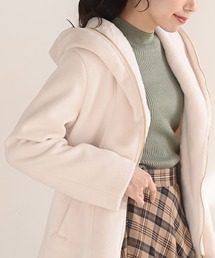 ダブルフェイスフードファーコート