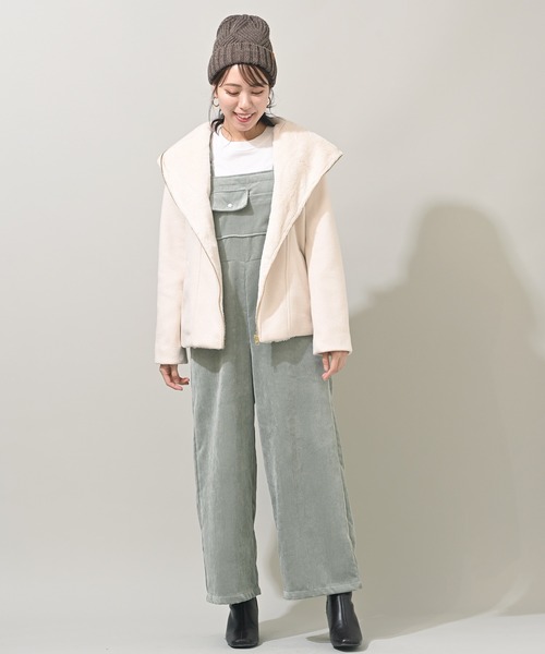 rps（アールピーエス）の「ダブルフェイスフードファーコート（その他アウター・レディース・ベージュ/アイボリー/モカ/杢グレー/ブラック・M）」の7枚目の写真