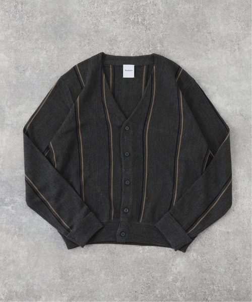417 EDIFICE（フォーワンセブンエディフィス）の「【fosterr / フォスター】ストライプカーディガン（カーディガン/ボレロ・メンズ・チャコールグレー/ネイビー・MEDIUM/LARGE）」の18枚目の写真
