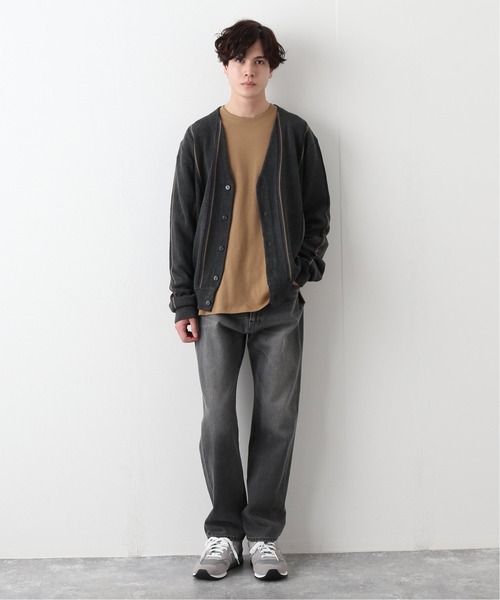 417 EDIFICE（フォーワンセブンエディフィス）の「【fosterr / フォスター】ストライプカーディガン（カーディガン/ボレロ・メンズ・チャコールグレー/ネイビー・MEDIUM/LARGE）」の3枚目の写真