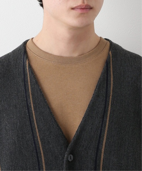 417 EDIFICE（フォーワンセブンエディフィス）の「【fosterr / フォスター】ストライプカーディガン（カーディガン/ボレロ・メンズ・チャコールグレー/ネイビー・MEDIUM/LARGE）」の9枚目の写真