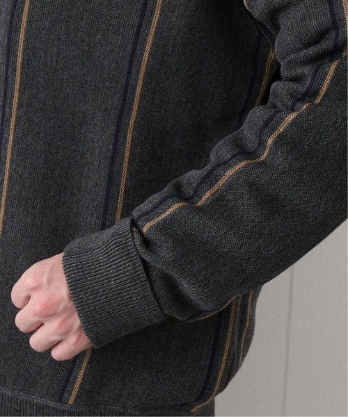 417 EDIFICE（フォーワンセブンエディフィス）の「【fosterr / フォスター】ストライプカーディガン（カーディガン/ボレロ・メンズ・チャコールグレー/ネイビー・MEDIUM/LARGE）」の10枚目の写真
