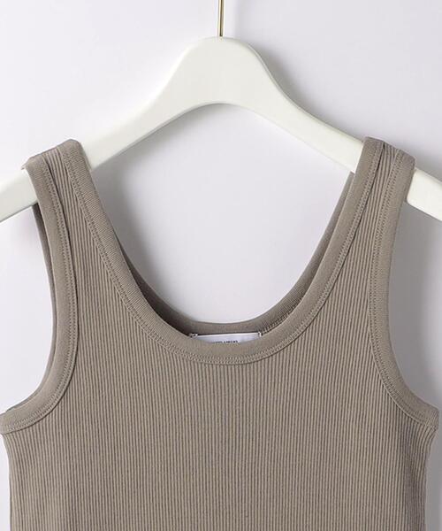 green label relaxing（グリーンレーベルリラクシング）の「GIZA COTTON テレコ タンクトップ（タンクトップ・レディース・ブラック/ブラウン/オフホワイト・FREE）」の5枚目の写真
