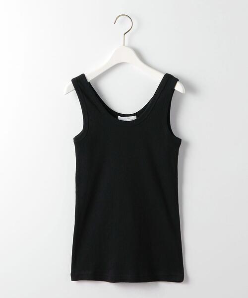 green label relaxing（グリーンレーベルリラクシング）の「GIZA COTTON テレコ タンクトップ（タンクトップ・レディース・ブラック/ブラウン/オフホワイト・FREE）」の12枚目の写真