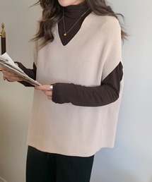 Diosfront | Vネックコクーンニットプルオーバー(ニット/セーター)