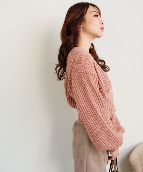 売れました】LIPSERVICE(リップサービス)深V花柄ざっくり