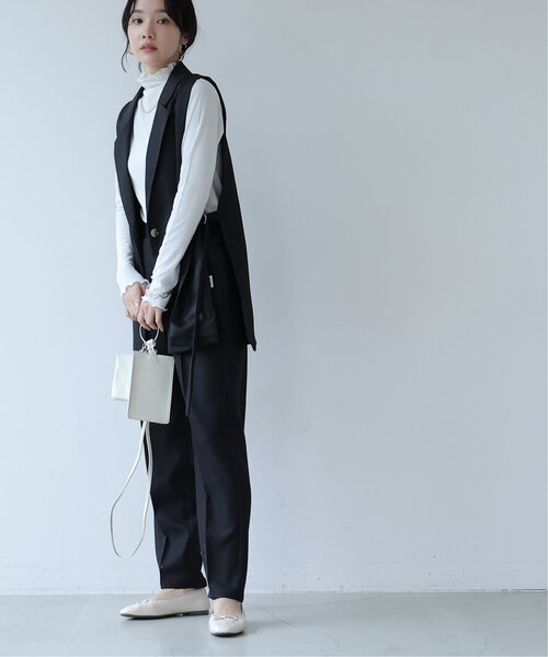 frames RAY CASSIN（フレームスレイカズン）の「オープンサイドジレ（テーラードジャケット・レディース・ブラック/ベージュ・FREE）」の5枚目の写真