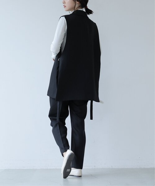 frames RAY CASSIN（フレームスレイカズン）の「オープンサイドジレ（テーラードジャケット・レディース・ブラック/ベージュ・FREE）」の6枚目の写真