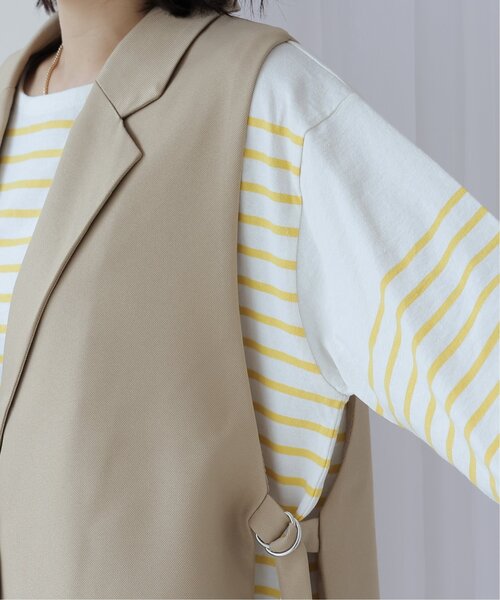 frames RAY CASSIN（フレームスレイカズン）の「オープンサイドジレ（テーラードジャケット・レディース・ブラック/ベージュ・FREE）」の21枚目の写真