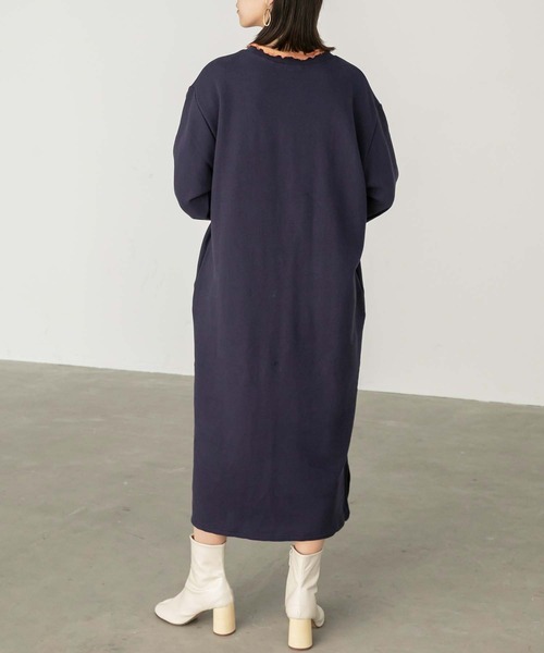 Chaco closet（チャコ クローゼット）の「サイドポケット付スウェットワンピース（ワンピース・レディース・キャメル/レッド/イエロー/ネイビー/ブラック・FREE）」の11枚目の写真