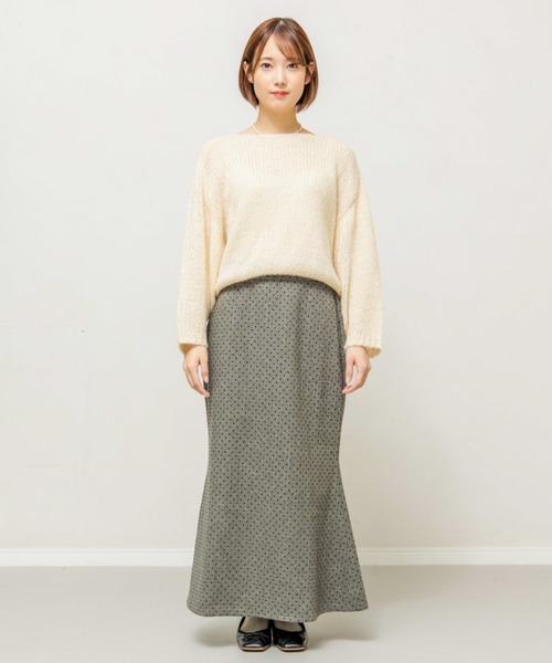 flower（フラワー）の「フロッキーマーメイドスカート（スカート・レディース・ベージュ/グレー・FREE）」の20枚目の写真