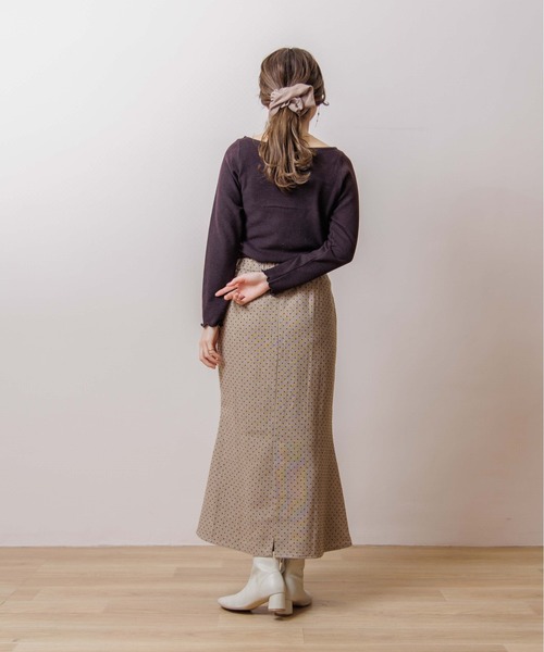 flower（フラワー）の「フロッキーマーメイドスカート（スカート・レディース・ベージュ/グレー・FREE）」の12枚目の写真