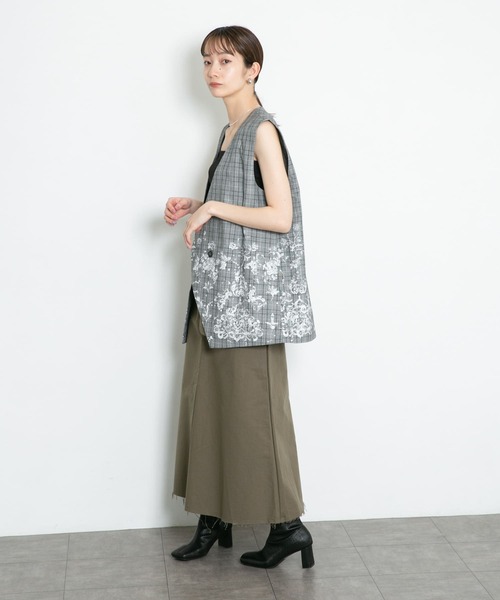 KBF（ケイビーエフ）の「レースプリントチェックベスト（ベスト・レディース・グレー系その他/ブラウン系その他・ONE）」の22枚目の写真