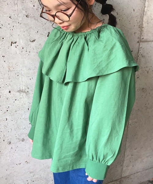 CIAOPANIC TYPY（チャオパニックティピー）の「【KIDS】USAビッグカラープルオーバー（Tシャツ/カットソー・キッズ・ホワイト/ブラック/グリーン・SMALL/MEDIUM/LARGE/X-LARGE/XX-LARGE）」の15枚目の写真