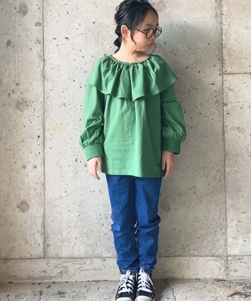 CIAOPANIC TYPY（チャオパニックティピー）の「【KIDS】USAビッグカラープルオーバー（Tシャツ/カットソー・キッズ・ホワイト/ブラック/グリーン・SMALL/MEDIUM/LARGE/X-LARGE/XX-LARGE）」の14枚目の写真