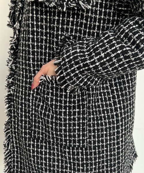 Doux archives（ドゥアルシーヴ）の「ツイードノーカラージャケット